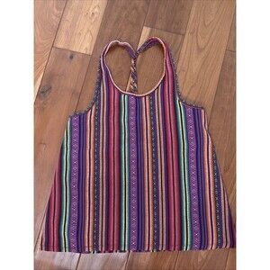 crazy train womens top Size Medium Racer Back Boho